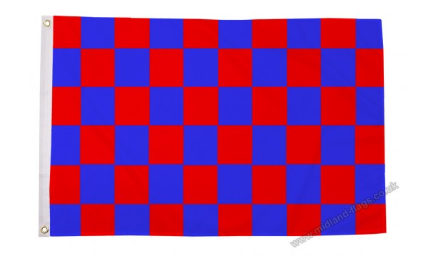 Red and Blue Check Flag